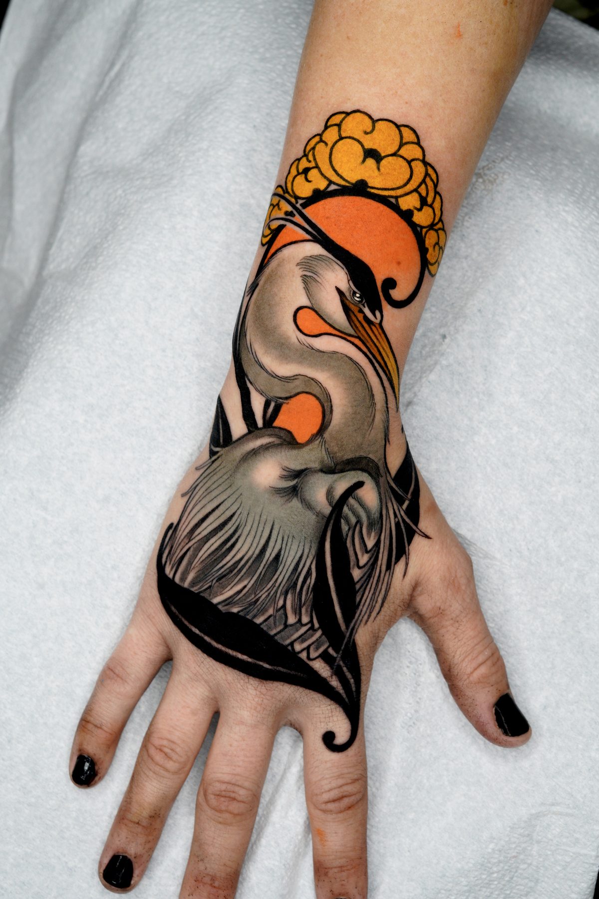 Bat & Swirl Hand Piece