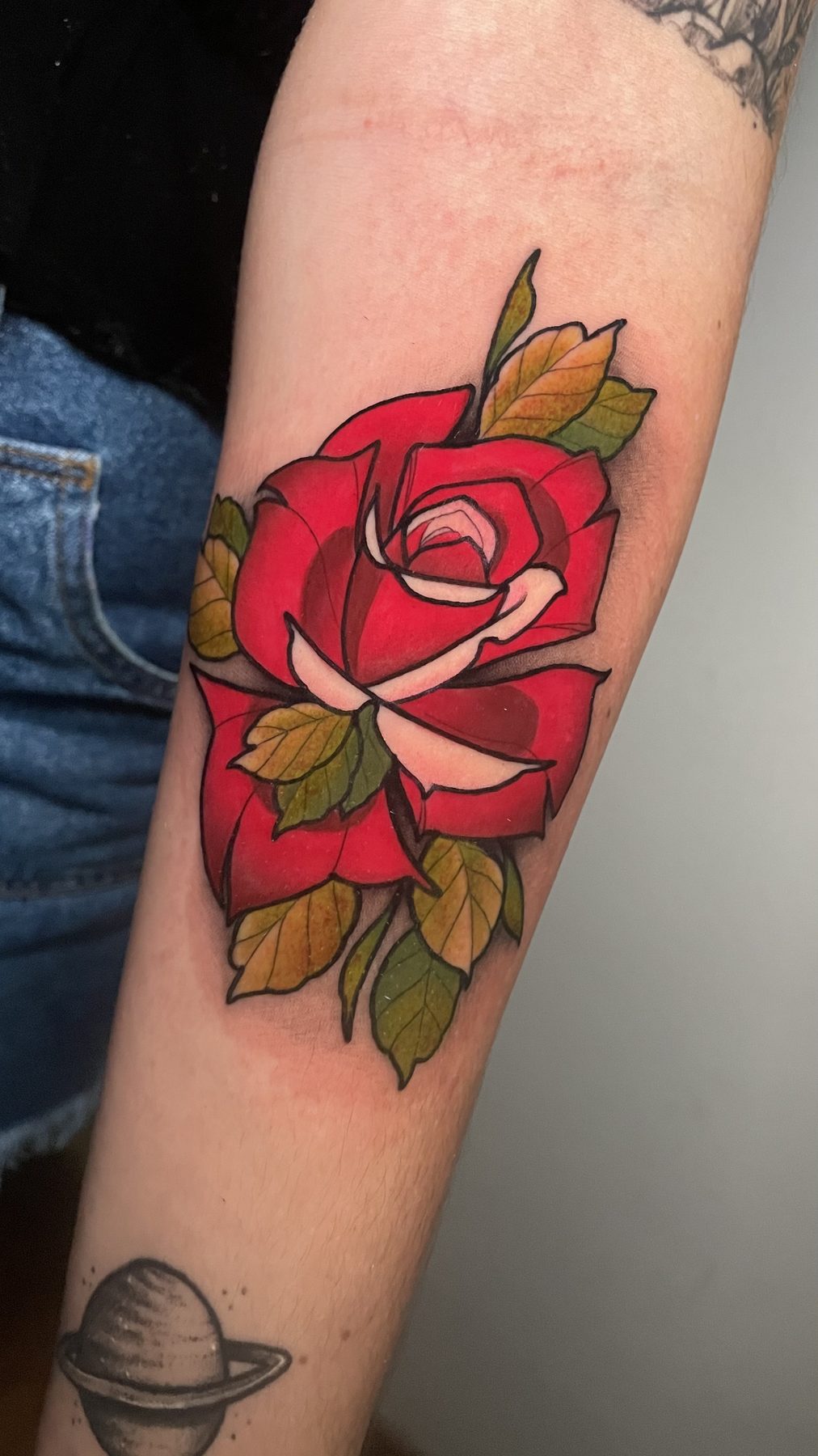 Classic Red Rose Forearm