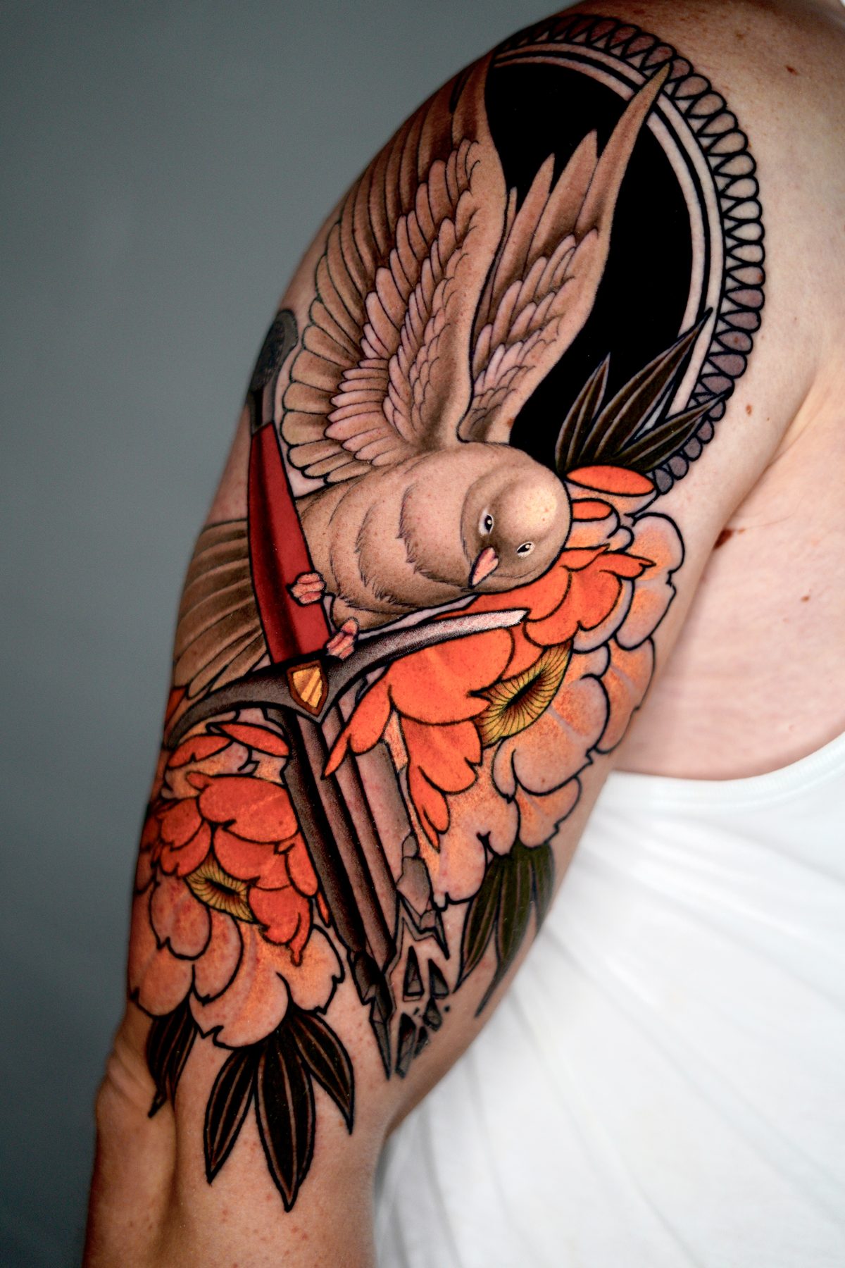 Dove & Peony Forearm
