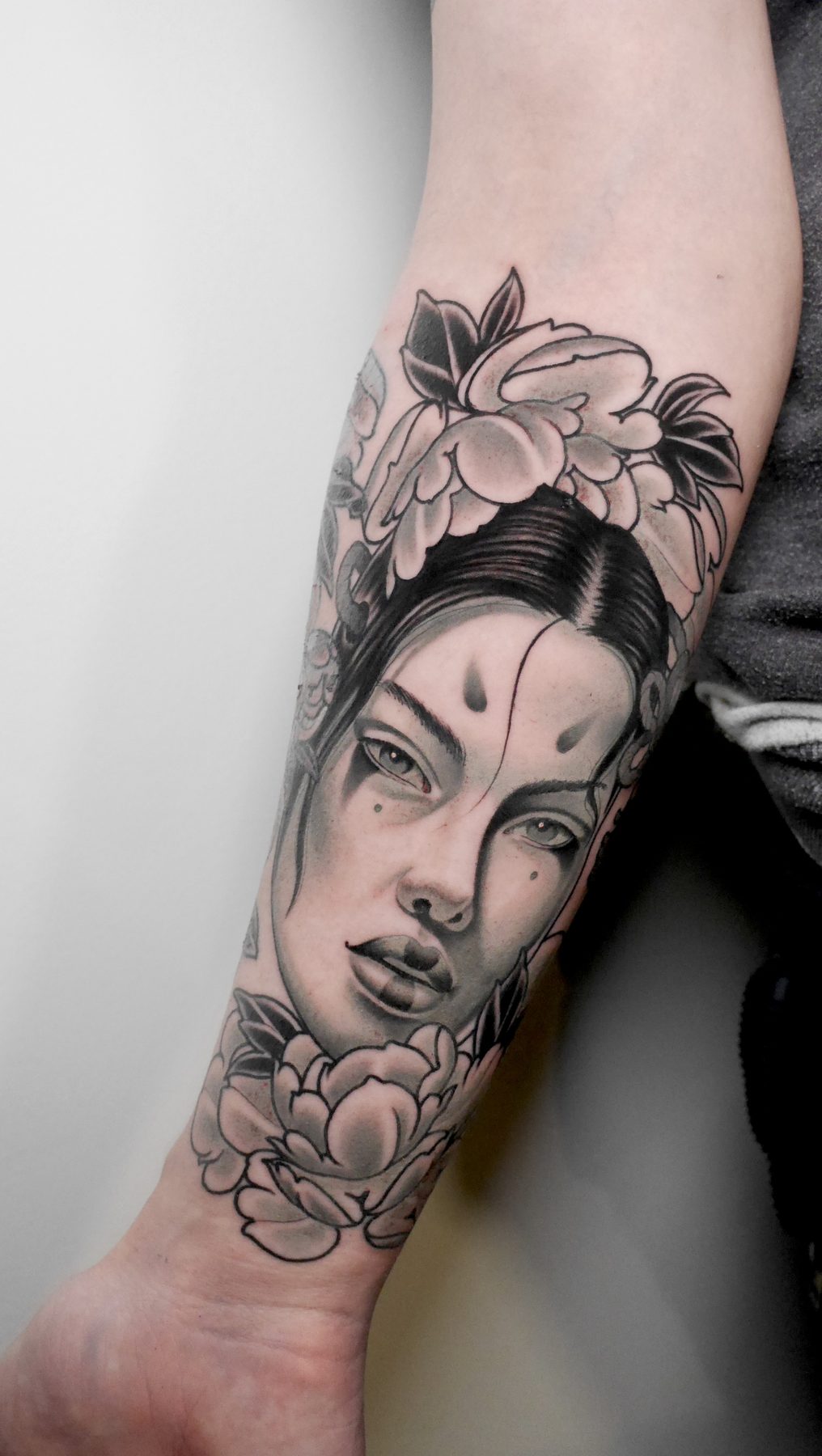 Floral Portrait, B&W
