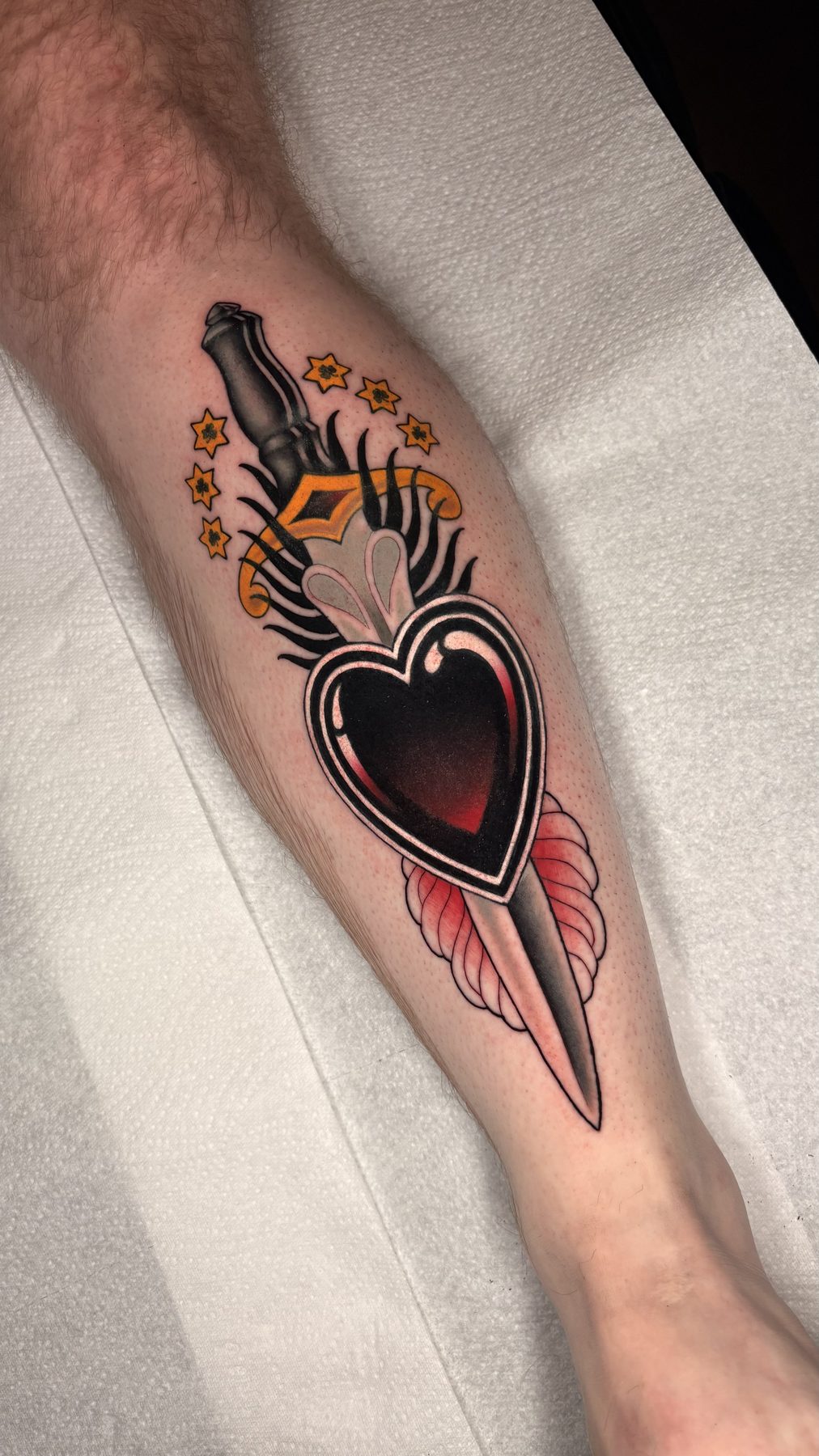 Heart & Dagger Shin Piece