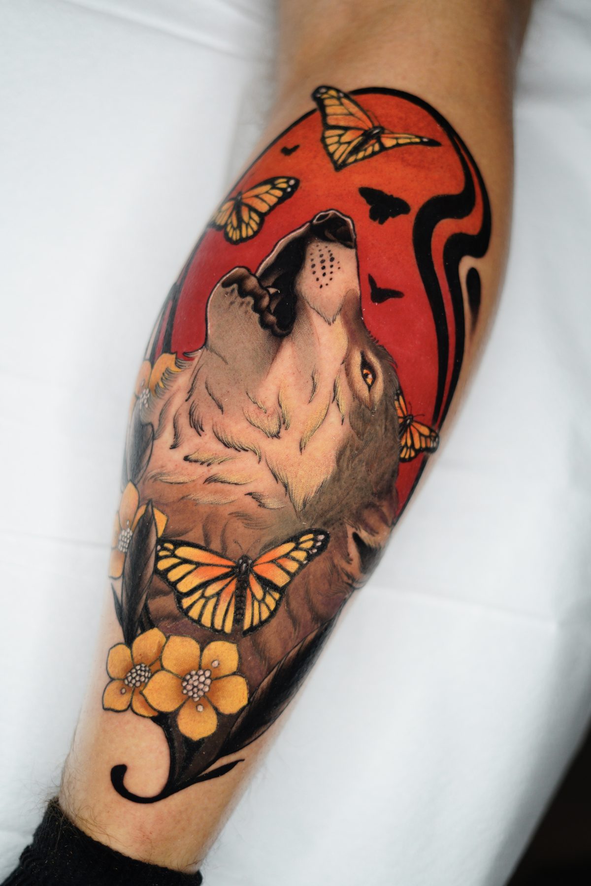 Howling Wolf Calf Piece