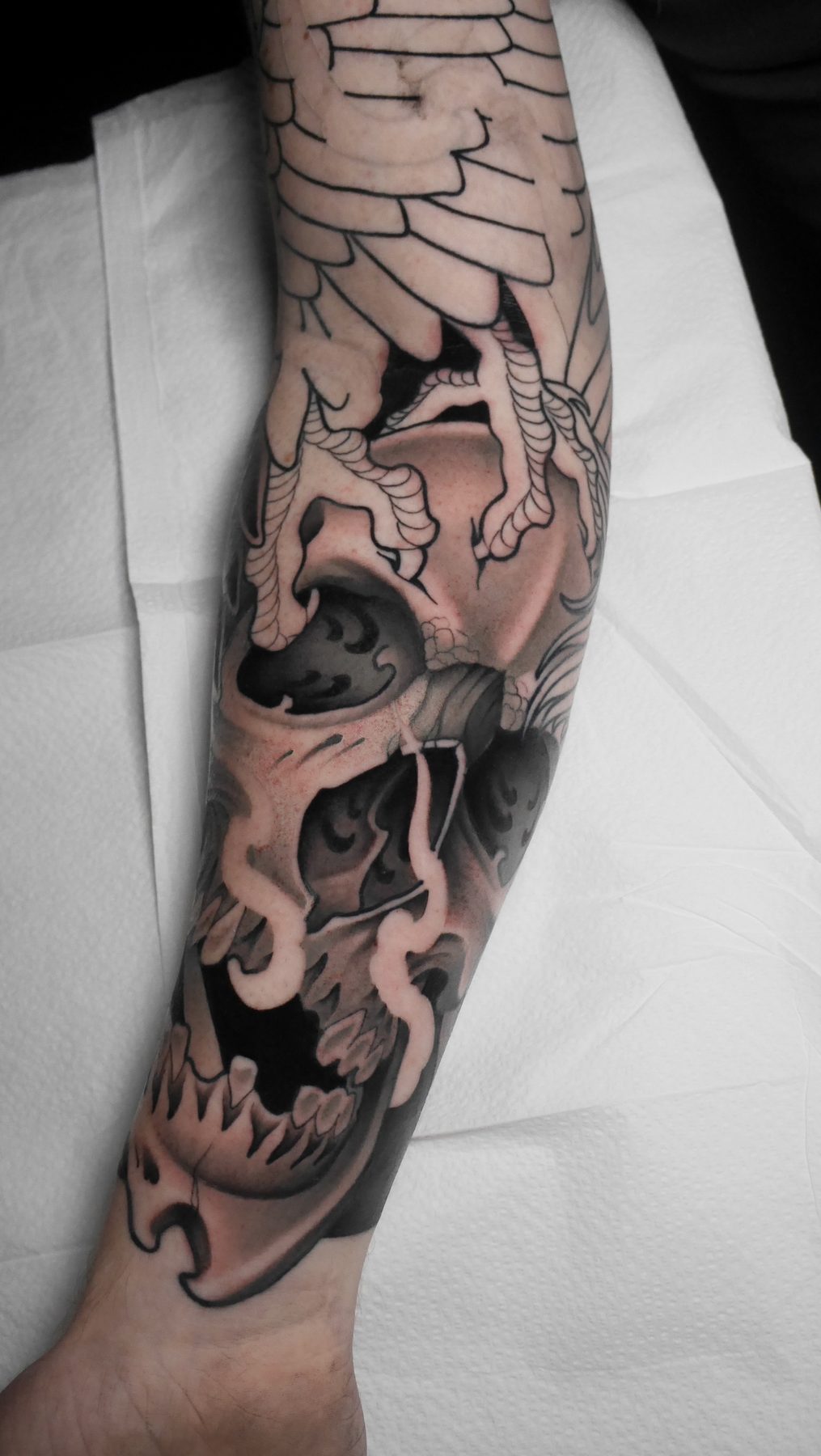 Layered Skulls Sleeve