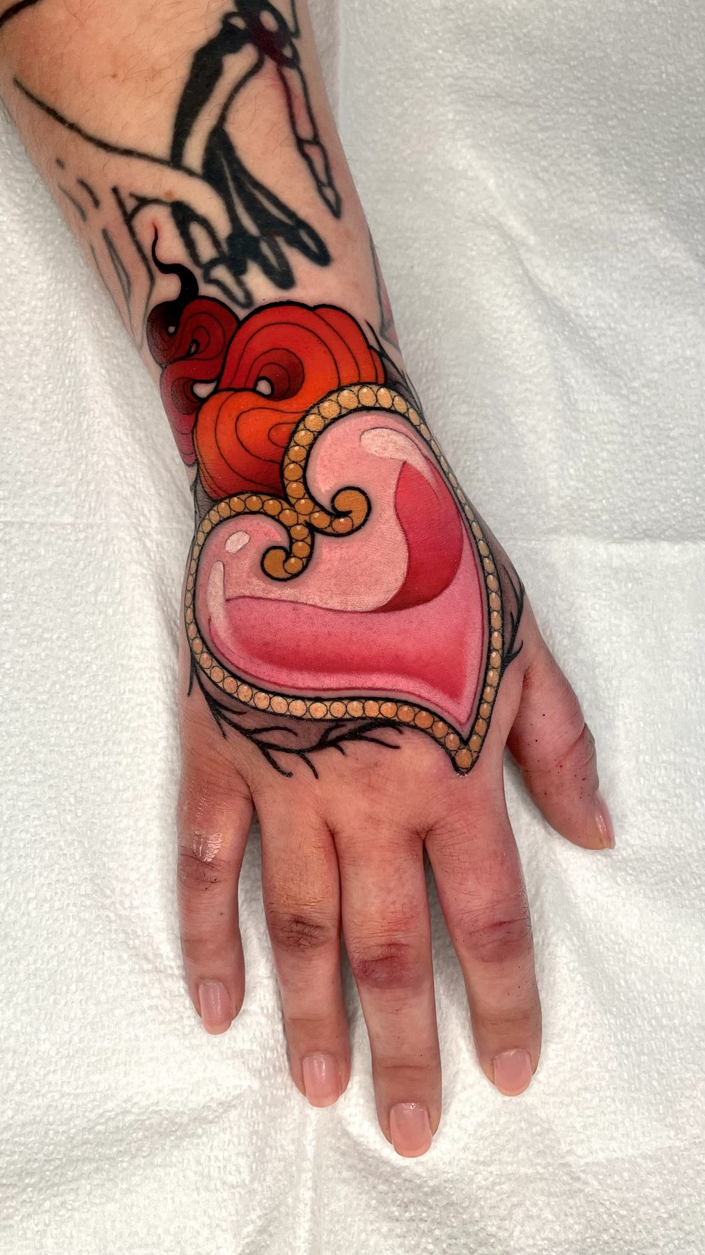 Pink Heart Hand Piece