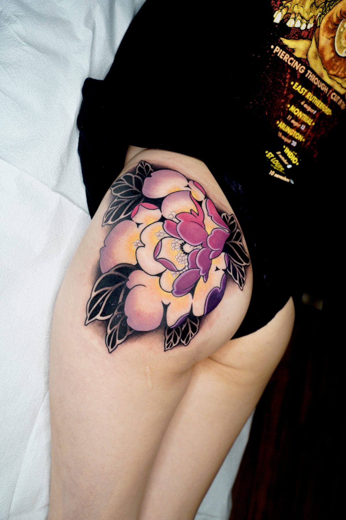 Purple Peony Thigh Piece