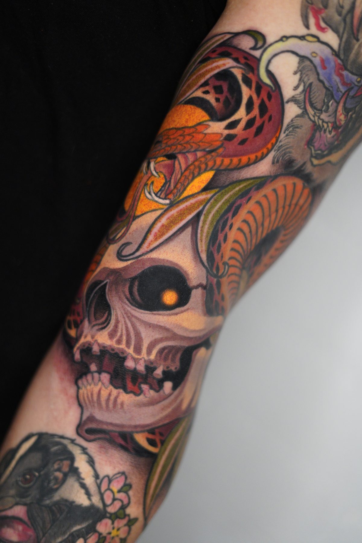 Skull & Serpent Sleeve