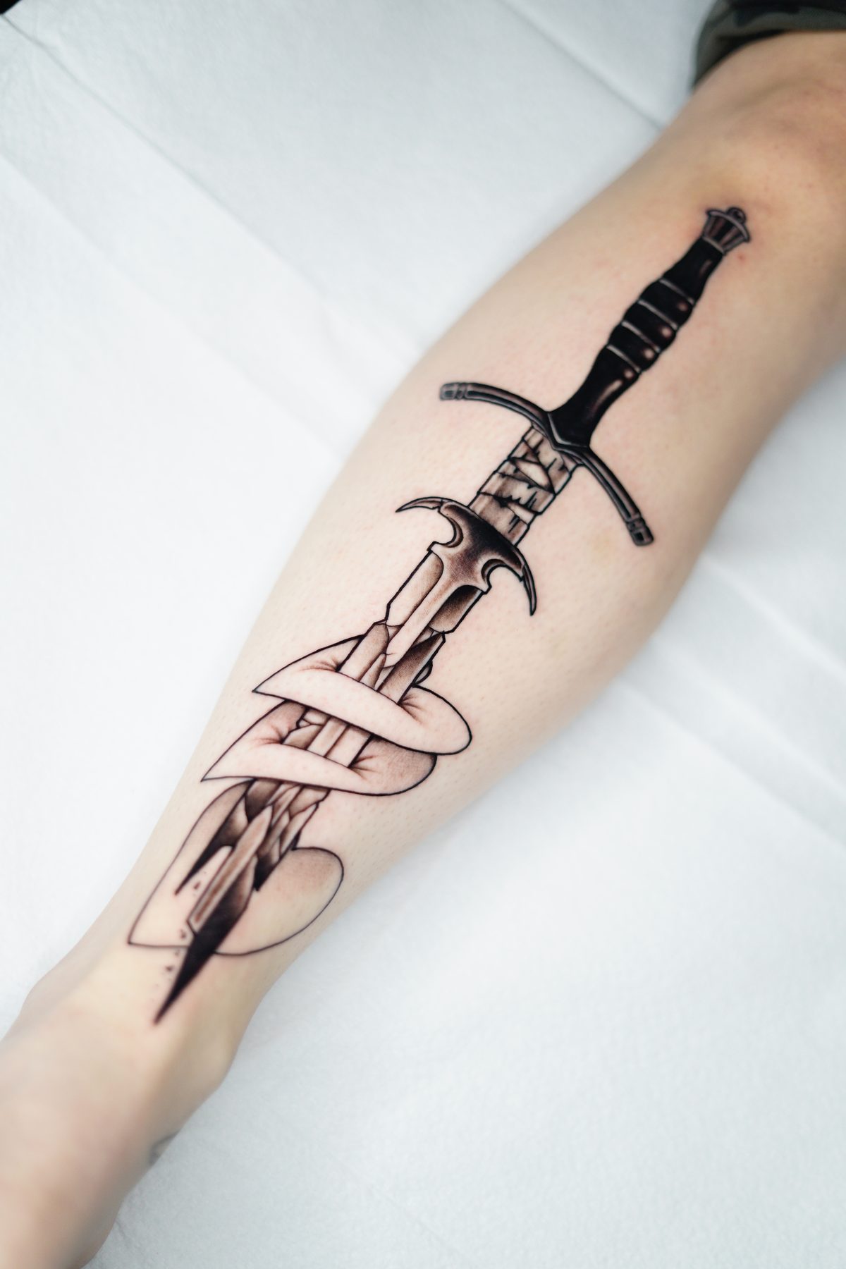 Sword and Hearts B&W