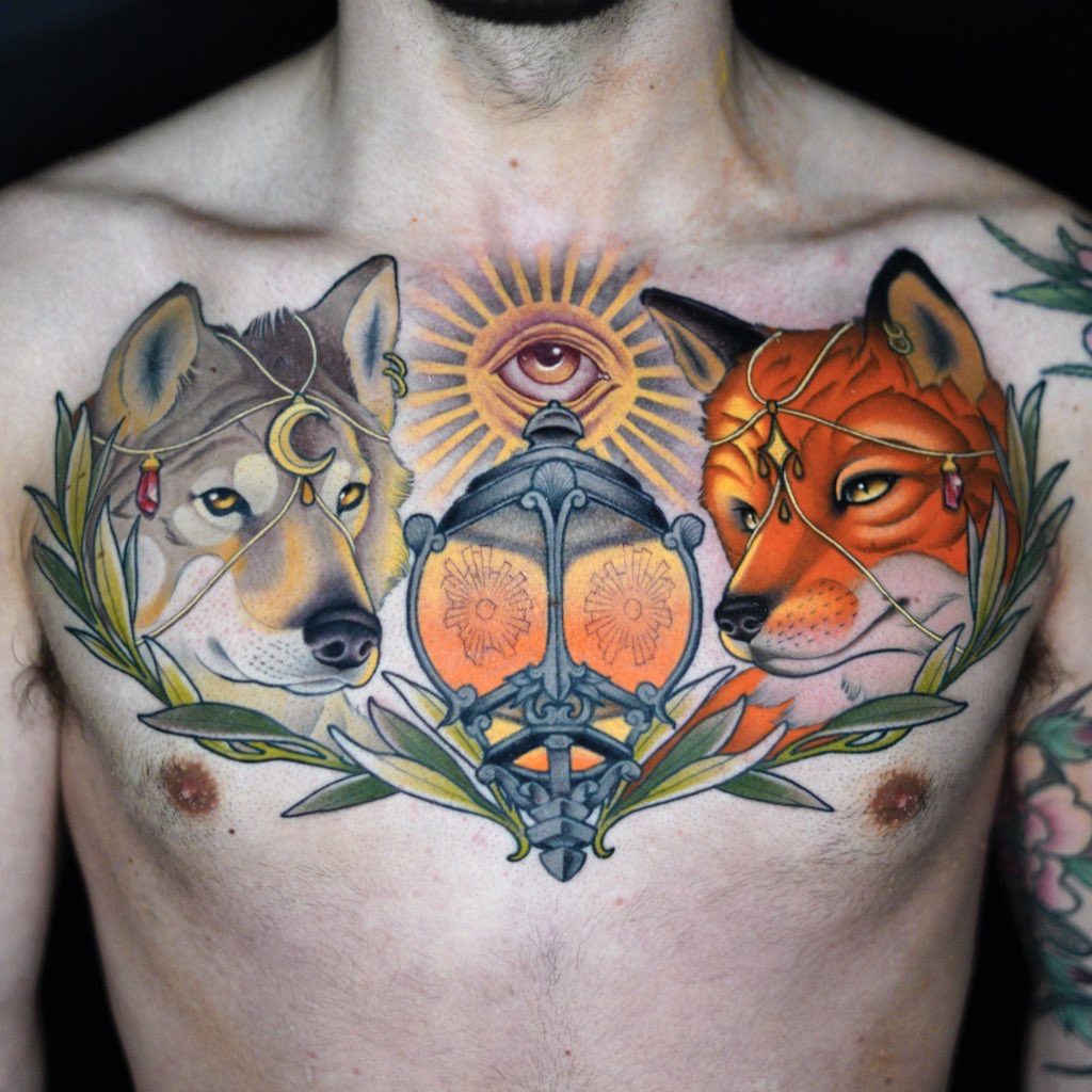 Wolf Eye Fox Chest Piece